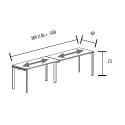 Bench bureaux alignés à partir de 2 postes So Martos