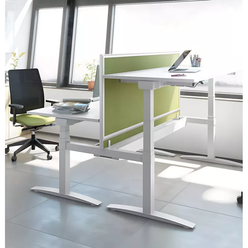 Bench vis-à-vis 2 postes réglables en hauteur goulotte centrale incluse So Estella