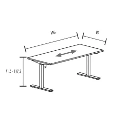 Bureau individuel réglable en hauteur So Alcolea