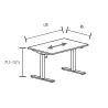 Bureau individuel réglable en hauteur So Alcolea