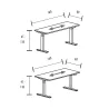 Bureau individuel réglable en hauteur à 2 moteurs So Baza
