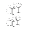 Bureau individuel réglable en hauteur à 2 moteurs So Baza