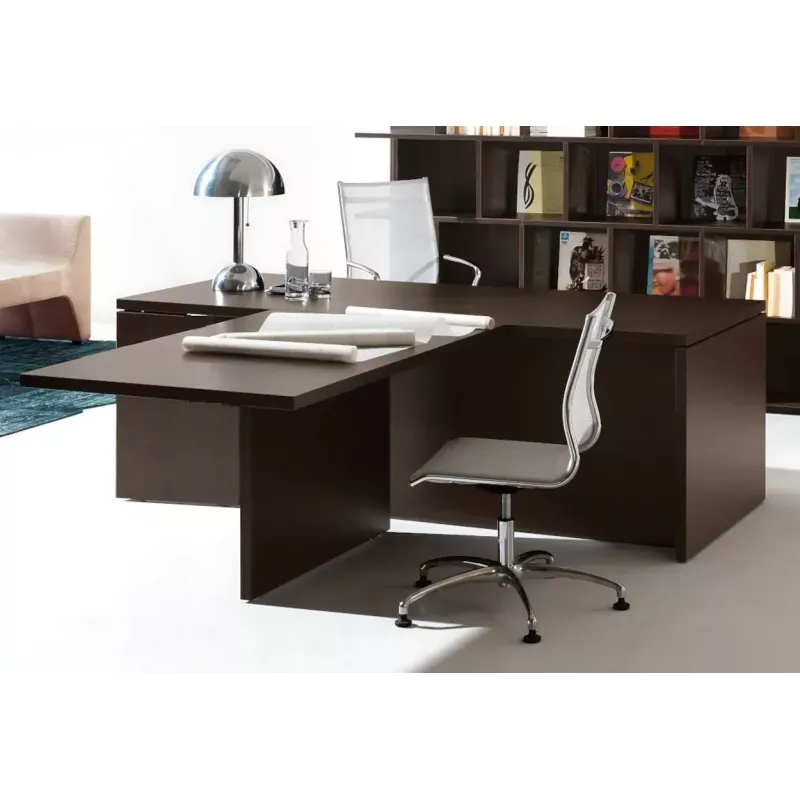 Bureau de Direction design italien avec retour frontal et voile de fond So Terra