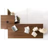 Bureau Exécutif design italien et meuble de service 2 caissons 3 tiroirs - 2 modules ouverts So Terra