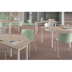 Table polyvalente demi-ronde hauteur fixe ou réglable en hauteur So Granada