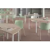 Table polyvalente demi-ronde hauteur fixe ou réglable en hauteur So Granada