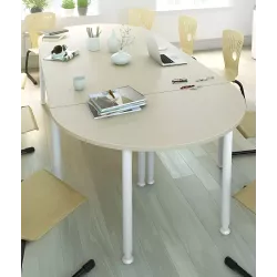 Table polyvalente demi-ronde hauteur fixe ou réglable en hauteur So Granada