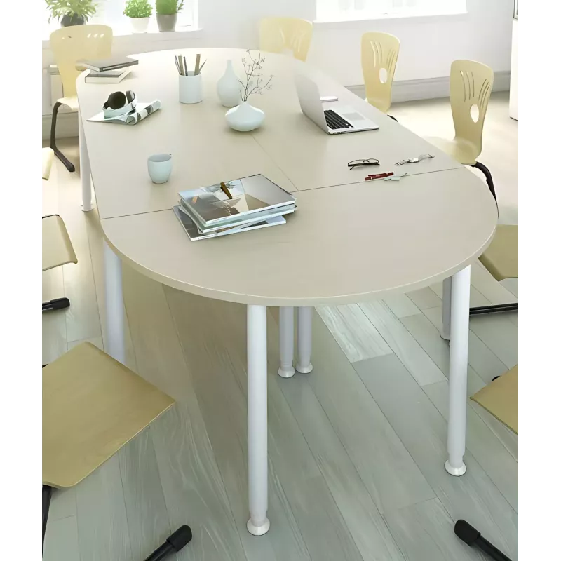 Table polyvalente demi-ronde hauteur fixe ou réglable en hauteur So Granada