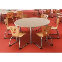 Table polyvalente demi-ronde hauteur fixe ou réglable en hauteur So Granada