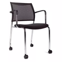 Fauteuil visiteur avec accoudoirs et empilable So Côme