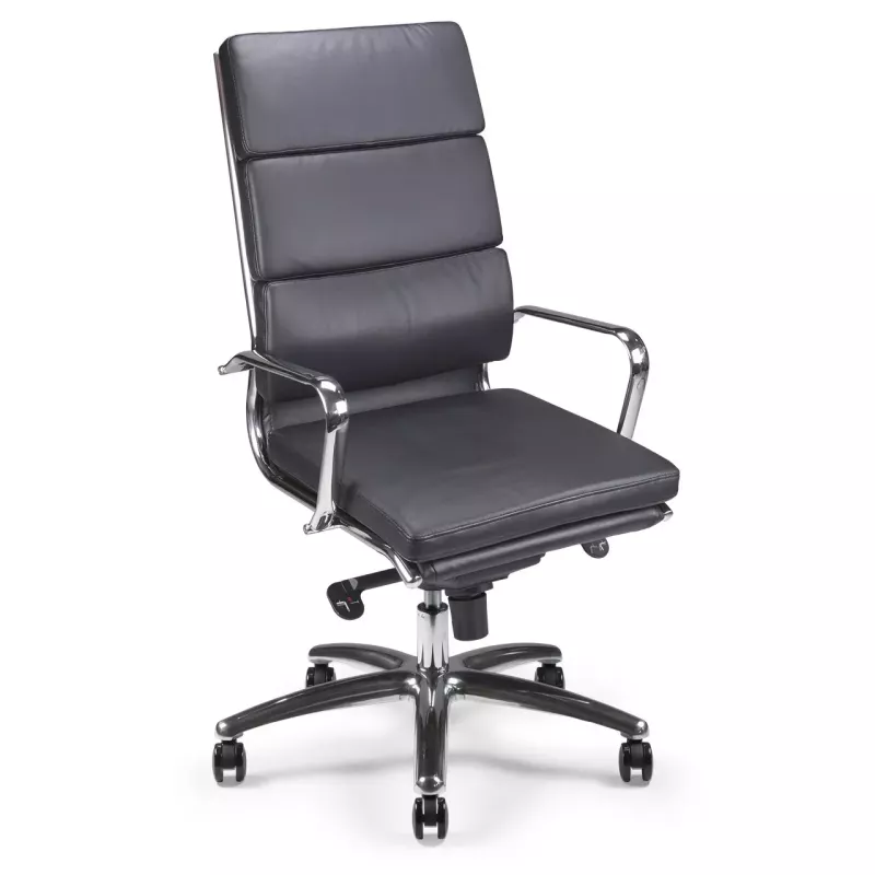 Fauteuil de Direction synchrone - cuir Noir pleine fleur - So Ravenne Fauteuil de Direction synchrone - cuir Noir pleine fleur - So Ravenne