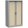 Armoire de rangement métallique - 3 étagères - rideau PVC - Hauteur : 160 cm So Salamanca