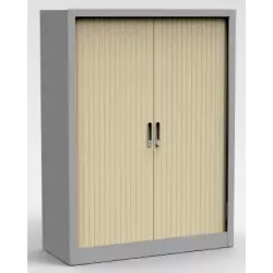 Armoire de rangement métallique - 3 étagères - rideau PVC - Hauteur : 160 cm So Salamanca