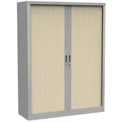 Armoire de rangement métallique - 4 étagères - rideau PVC - Hauteur : 198 cm So Salamanca