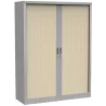 Armoire métallique - 4 étagères + penderie - rideau PVC - Hauteur : 198 cm So Salamanca