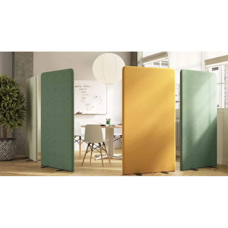 Cloison panneau acoustique vertical sur pieds plats So Jaca