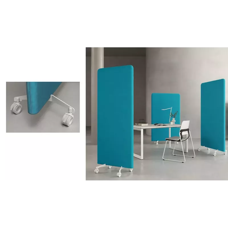 Cloison panneau acoustique vertical sur pieds hauts à roulettes So Oviedo