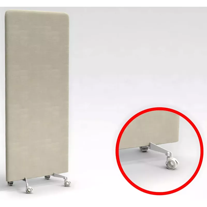Cloison panneau acoustique vertical sur pieds hauts à roulettes So Oviedo