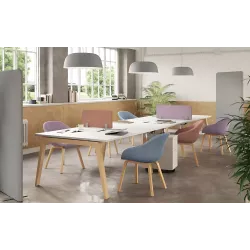 Panneau écran acoustique pour bureau avec pieds circulaires So Tineo