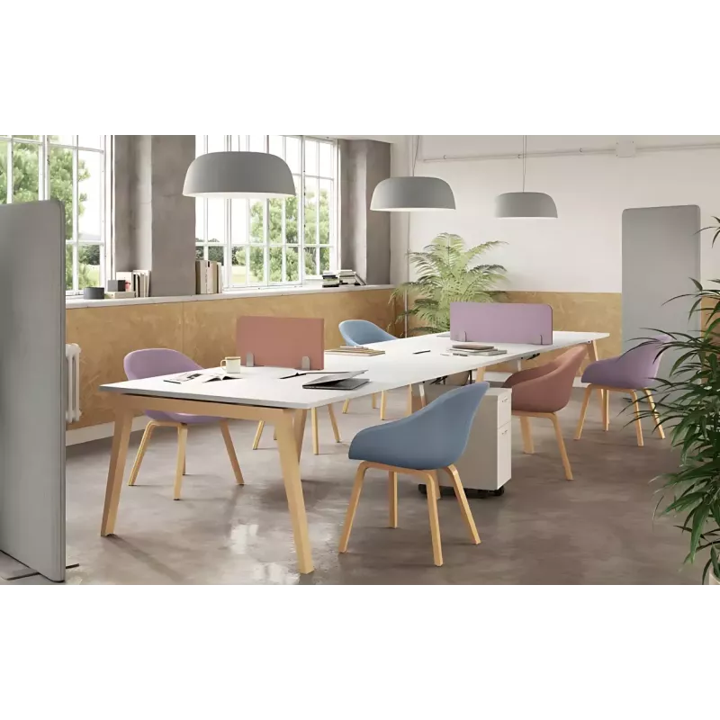 Panneau écran acoustique pour bureau avec pieds circulaires So Tineo