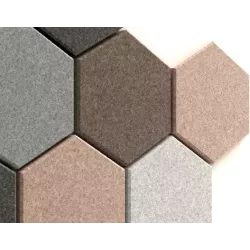 Lot de 4 panneaux acoustiques muraux forme Hexagonale So Torrent