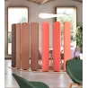 Cloison 3 panneaux acoustiques verticaux rotatifs sur base arrondie So Requena