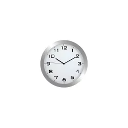 Horloge silencieuse 38 cm - quartz - coloris gris métal