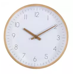 Horloge 30cm - cadran bois