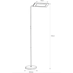 Lampadaire LED réversible - coloris blanc