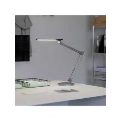 Lampe de bureau LED double bras - coloris noir
