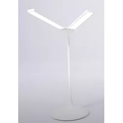Lampe de bureau LED à 2 têtes sans fils - 2h d'autonomie - Variation d'intensité - coloris blanc