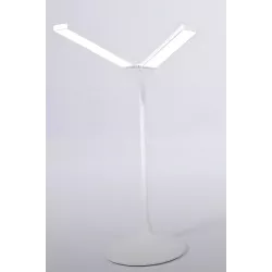 Lampe de bureau LED à 2 têtes sans fils - 2h d'autonomie - Variation d'intensité - coloris blanc