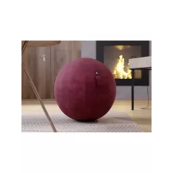 Ballon ergonomique revêtement tissu velours - coloris rouge