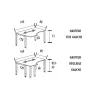 Bureau d'angle compact - hauteur fixe ou réglable - So Vera