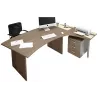 Bureau d'angle compact pied panneau avec retour So Vigo