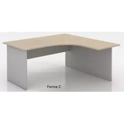 Bureau d'angle compact pied panneau avec retour So Vigo
