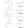 Bureau d'angle compact pied panneau avec retour So Vigo