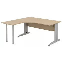 Bureau d'angle compact avec goulotte passe-câbles So Enix