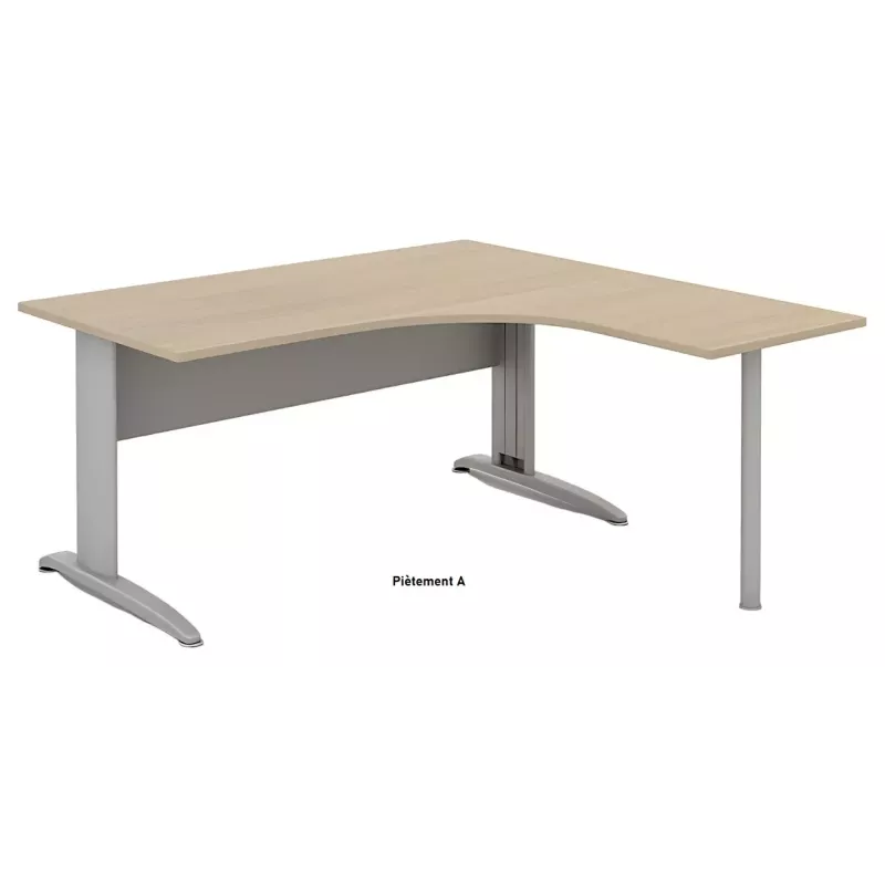 Bureau d'angle compact piètement métal So Aitana