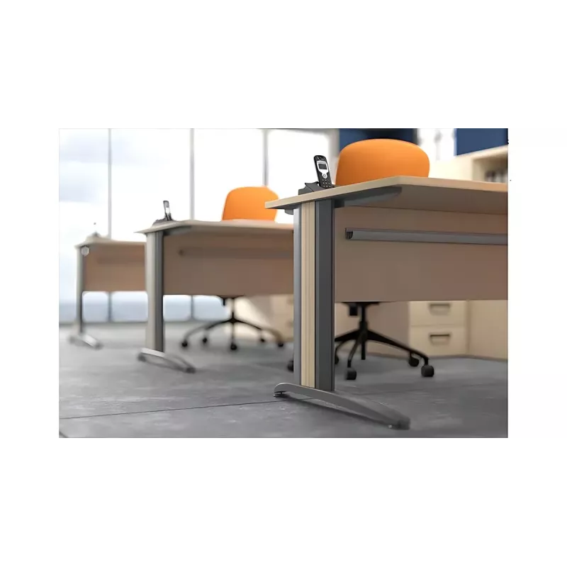 Bureau individuel avec goulotte passe-câbles So Enix