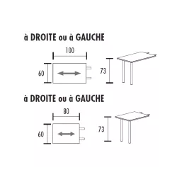 Bureau individuel avec retour So Fondon