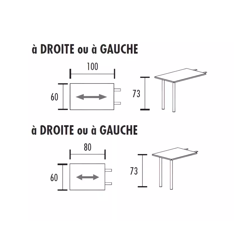 Bureau individuel avec retour So Fondon