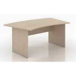 Bureau individuel forme arrondie pied panneau So Jumilla