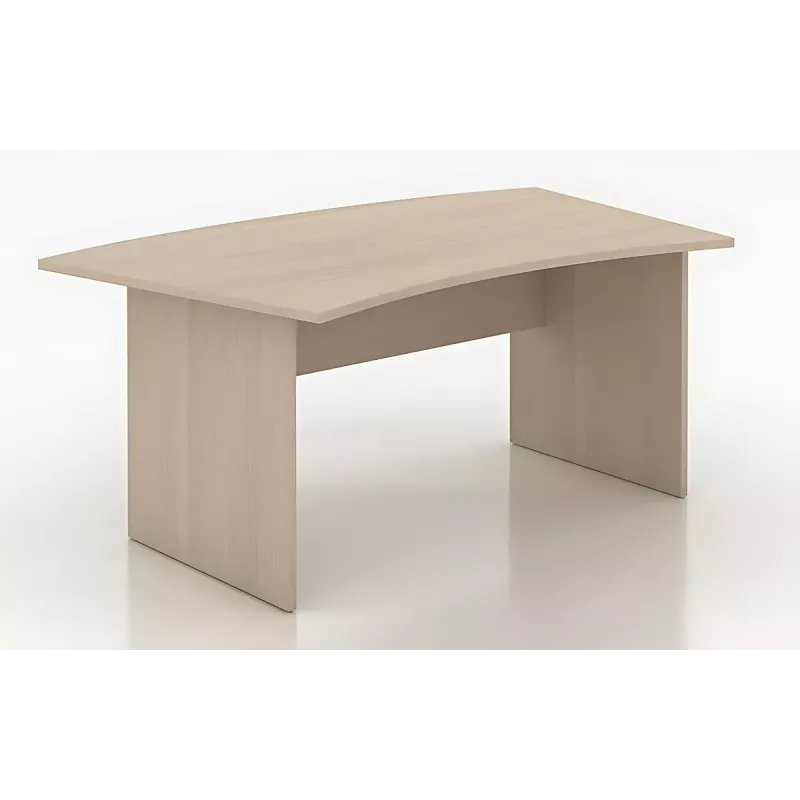 Bureau individuel forme arrondie pied panneau So Jumilla