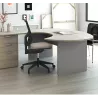 Bureau d'angle compact forme ARC pied panneau avec caisson hauteur bureau So Vigo