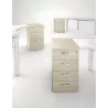Bureau d'angle compact forme ARC pied panneau avec caisson hauteur bureau So Vigo
