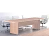 Table de réunion pieds métalliques 220 x 100 cm - jusqu'à 10 personnes So Flora