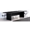 Table de réunion pieds métalliques 220 x 100 cm - jusqu'à 10 personnes So Flora
