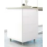 Caisson hauteur bureau métallique avec top en mélaminé profondeur 60 cm So Linares