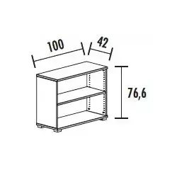 Armoire ouverte 1 étagère (L : 100 cm x P : 42 cm x H : 76,60 cm) So Laroya